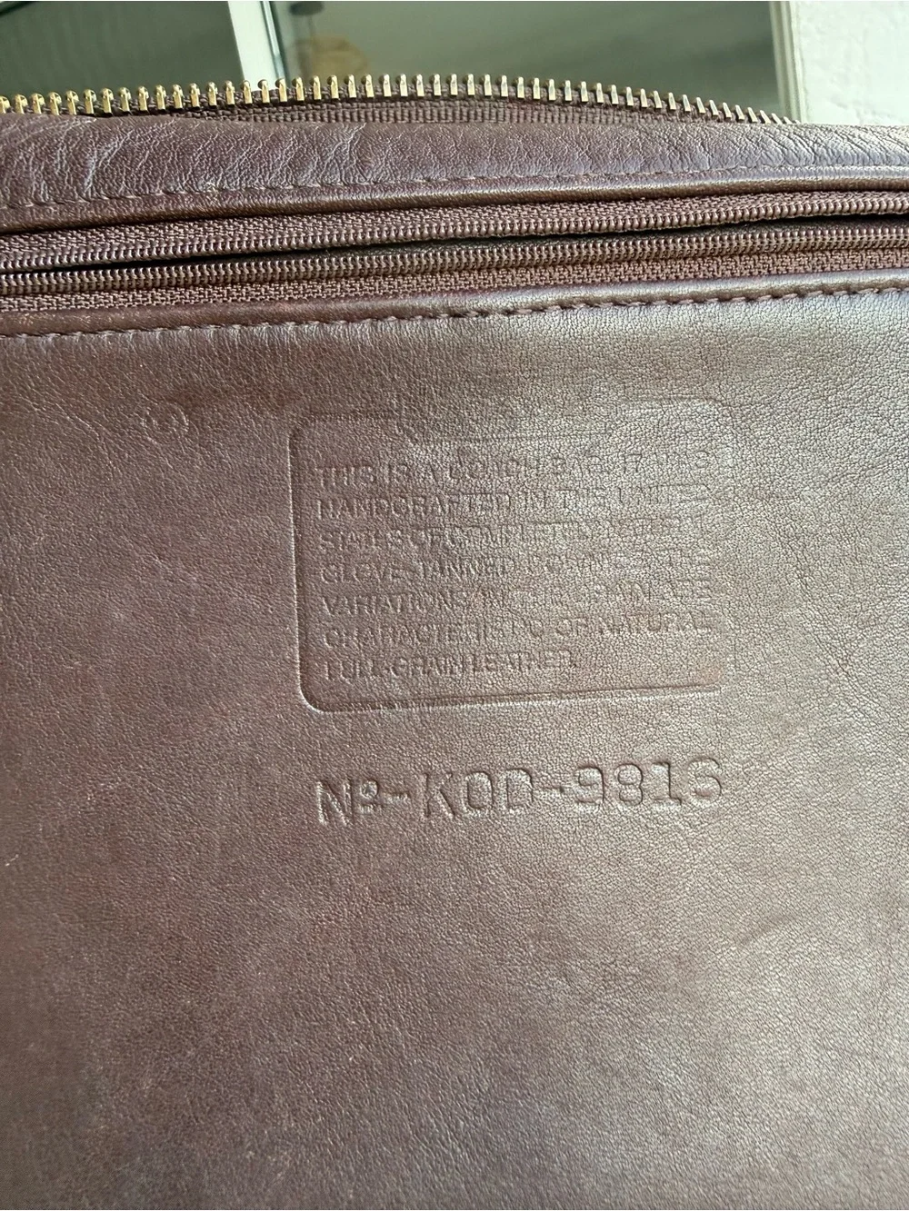 Vintage Coach 9816 Legacy Slim Duffle Mahogany Brown USA Made